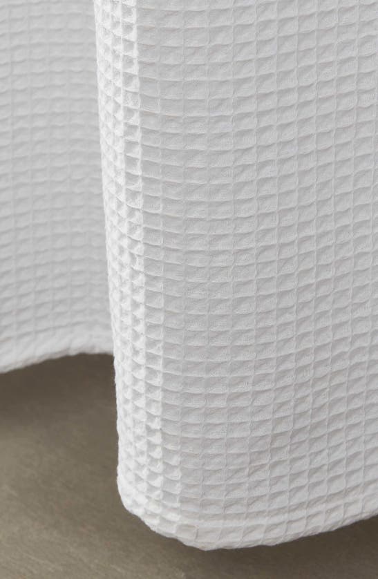 Calvin Klein Waffle Weave Shower Curtain In White