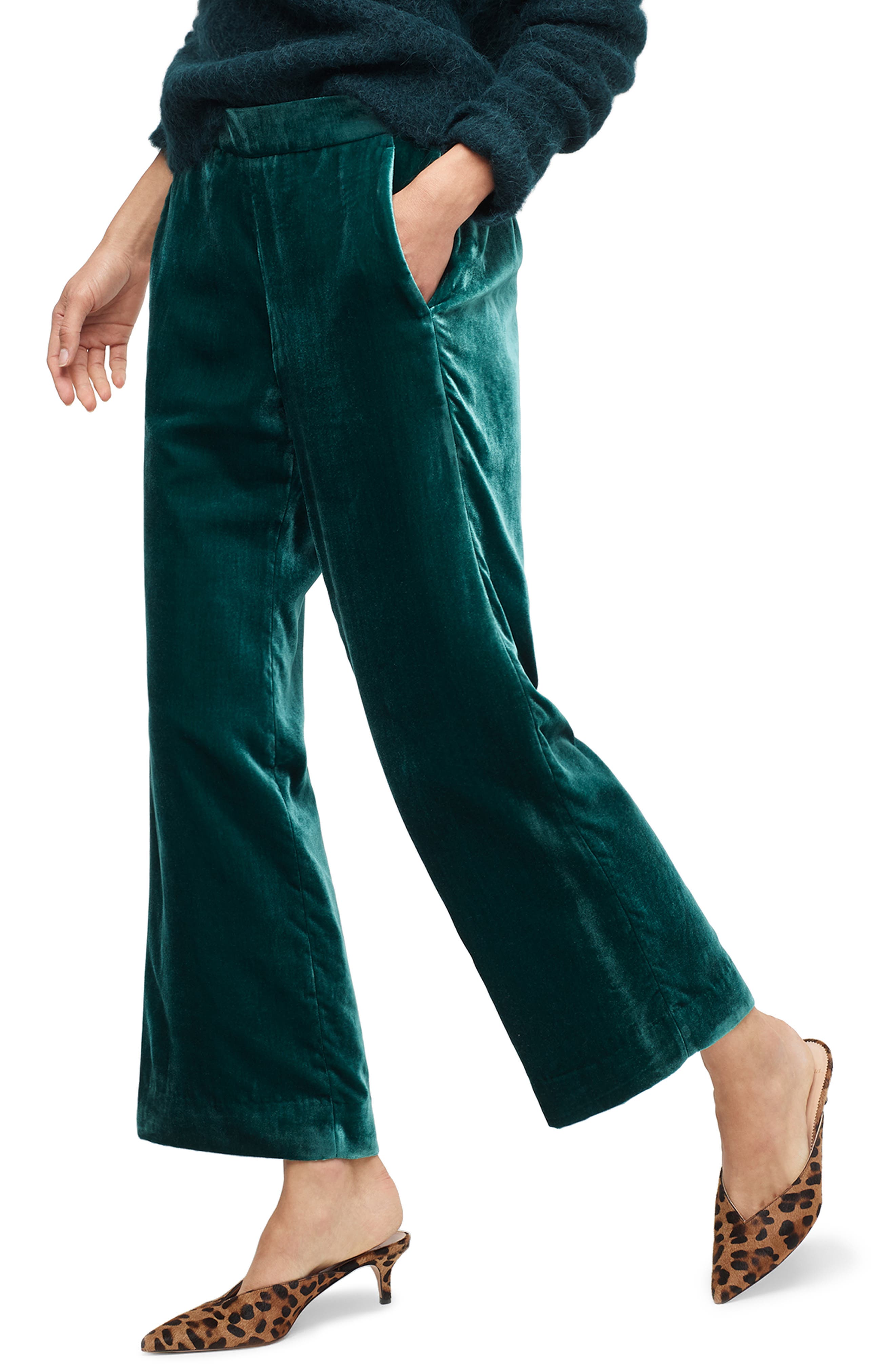 j crew velvet pull on pants