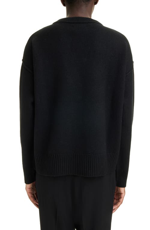 Shop Ami Alexandre Mattiussi Ami Paris Ami De Coeur Wool Cardigan In Black/red/009