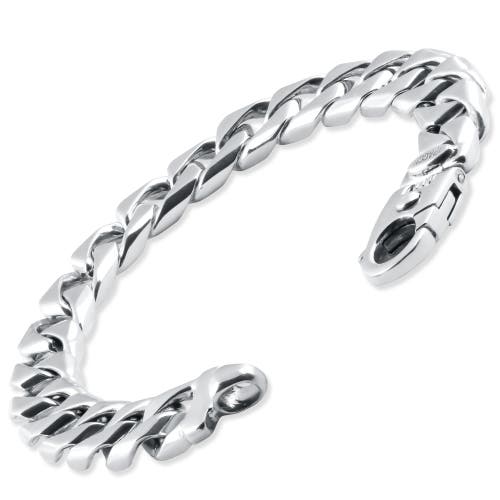 Bliss Diamond Solid 107.8 Gram Platinum 11.5mm Heavy Franco Link Lobster Clasp Bracelet 8.5" In 950 Platinum