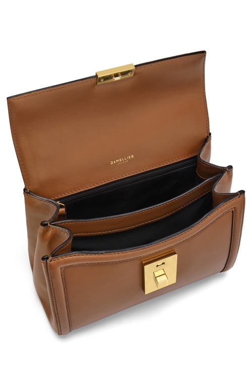 Demellier Midi Paris Smooth Leather Top Handle Bag In Tan W/be F02
