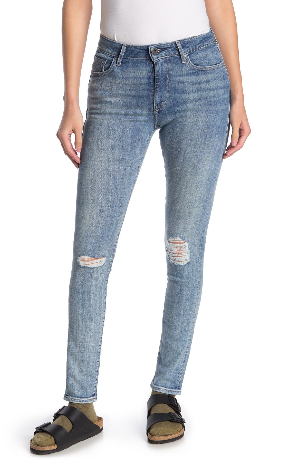 levi's 721 distressed skinny jeans