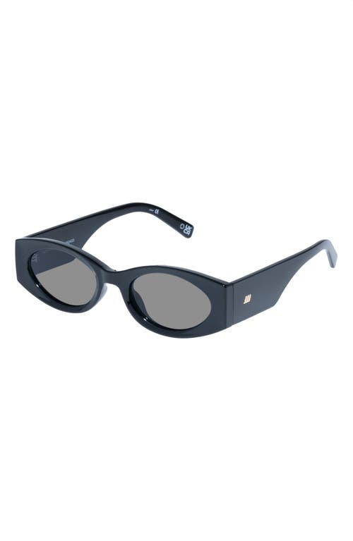 Shop Le Specs Mermaiden 52mm Rectangular Sunglasses In Black