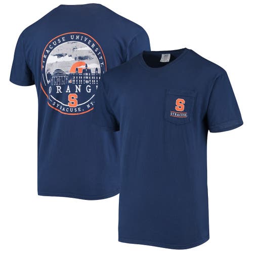 IMAGE ONE Men's Navy Syracuse Orange Circle Campus Scene T-Shirt