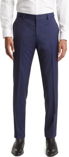 BOSS - Regular-fit high-rise trousers in virgin wool