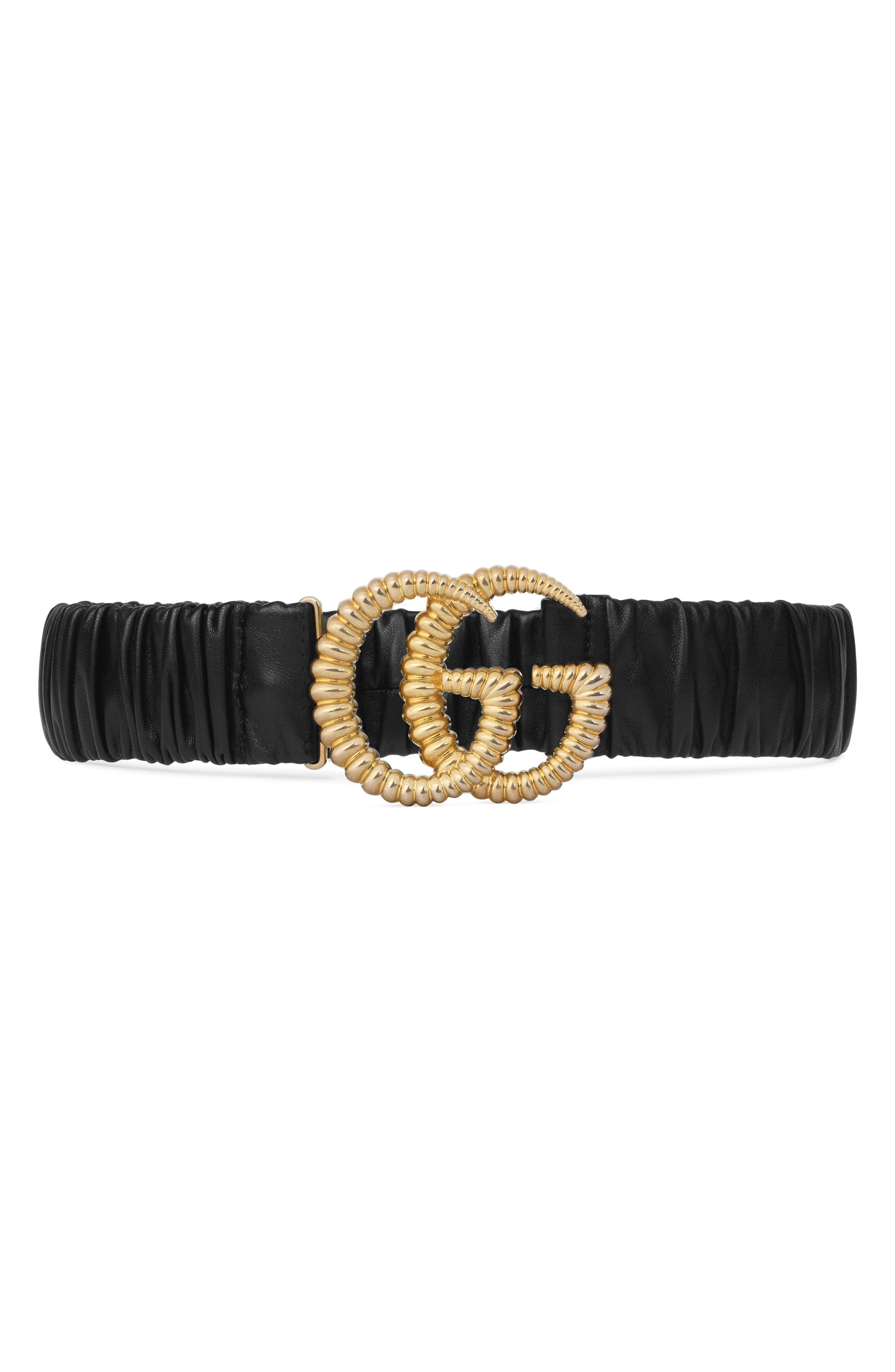 Gucci Double-G Buckle Stretch Leather 
