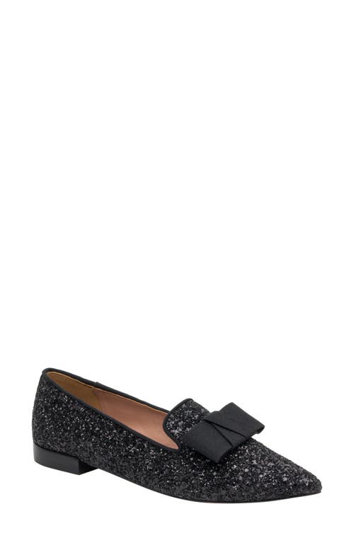 Linea Paolo Melrose Glitter Loafer in Black
