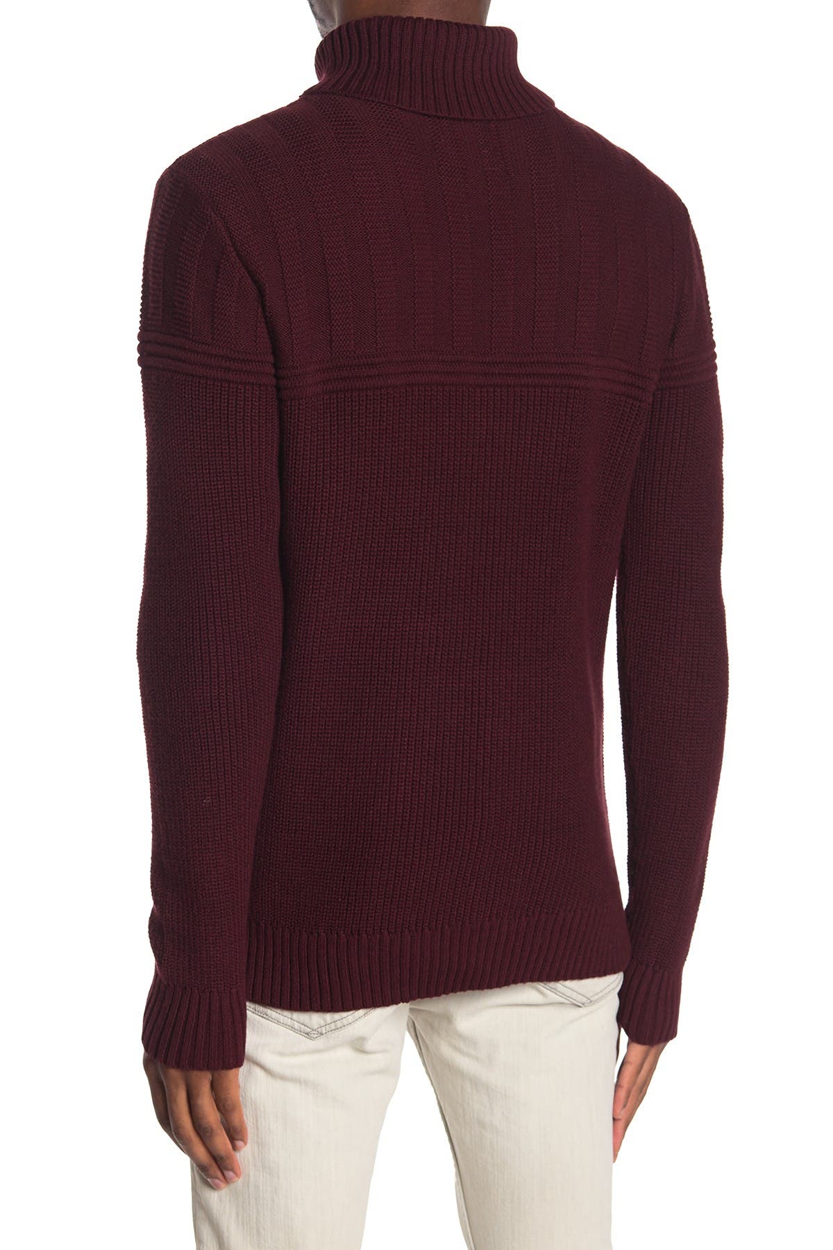 X-ray Turtleneck Sweater In Dark Red