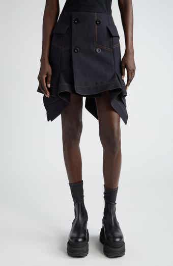Sacai Pinstripe Belted Pleated Shorts