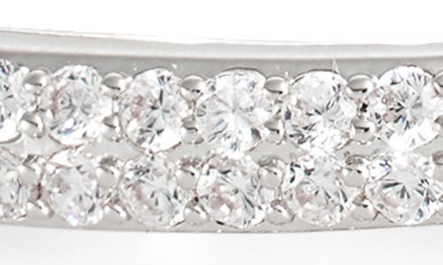 Nordstrom Rack Cz Pavé Hinge Cuff Bangle Bracelet In Clear- Silver