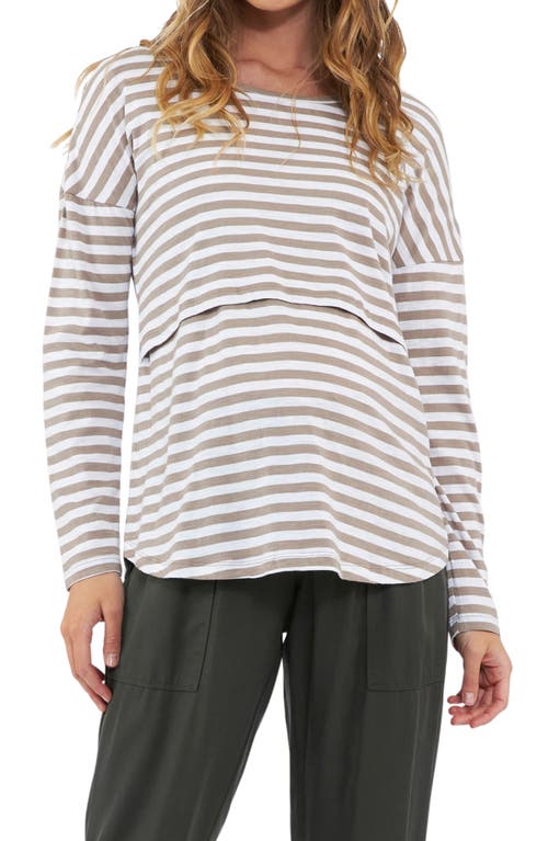 RIPE MATERNITY RIPE MATERNITY LIONEL LONG SLEEVE MATERNITY/NURSING T-SHIRT