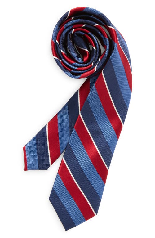 Shop Nordstrom Kids' Bold Stripe Silk Tie In Red Bold Stripe