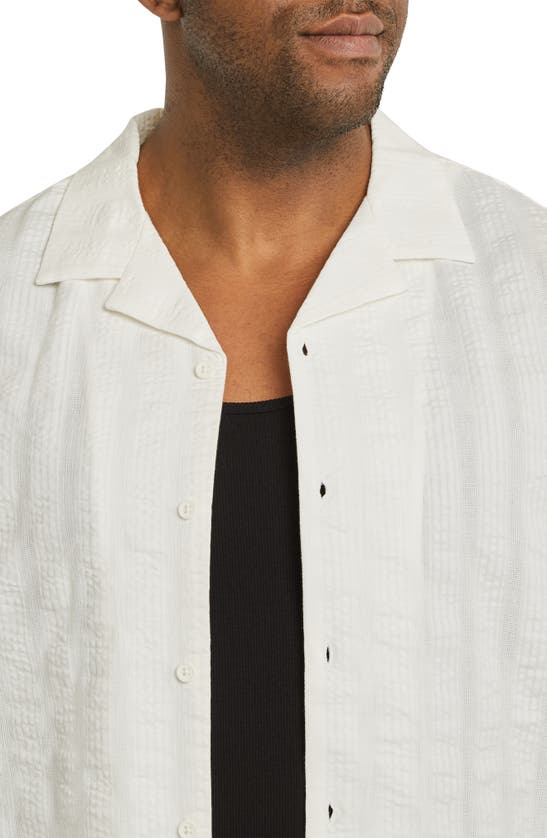 Shop Johnny Bigg Belize Textured Relaxed Fit Camp Shirt In Bone