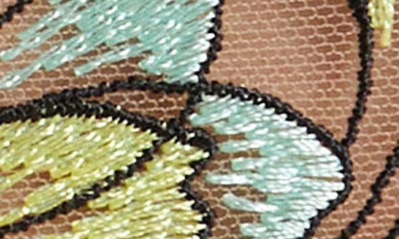 Shop Bluebella Serena Embroidered Mesh Briefs In Mint/lemon Verbena/black/sheer