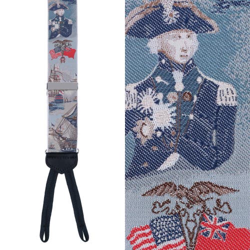 Trafalgar Limited Edition The Commander Woven Silk Formal End Suspenders In Multiple Colors