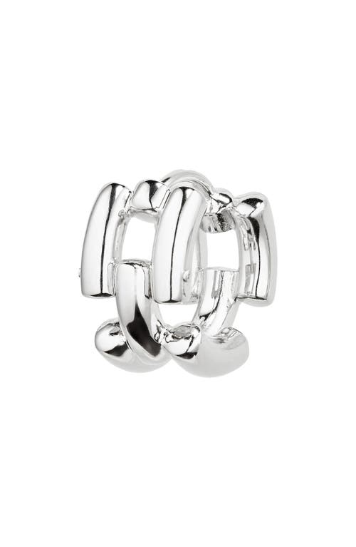 Shop Lie Studio Lié Studio The Johanna Hoop Earrings In Silver