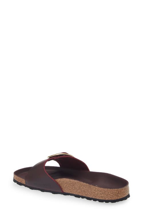 Shop Birkenstock Madrid Big Buckle Slide Sandal In Zinfandel