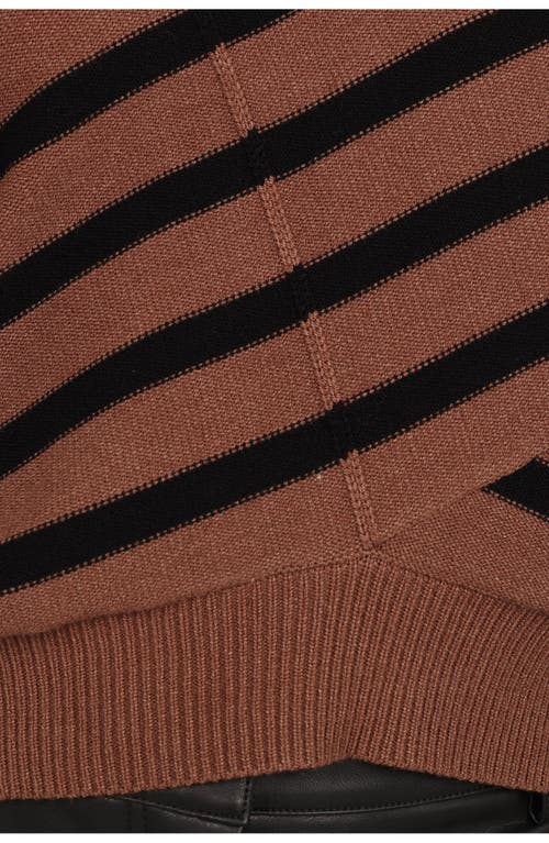 Petal And Pup Petal & Pup Lynette Crisscross Stripe Sweater In Brown