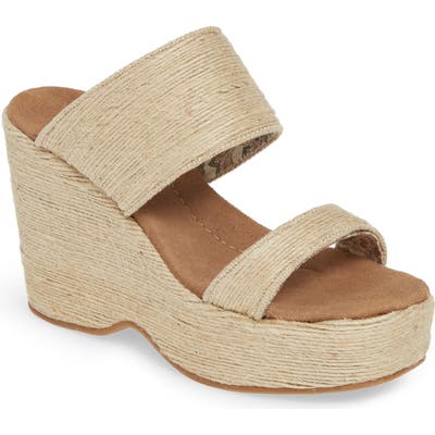 Band Of Gypsies Dusk Wedge Slide Sandal, Beige