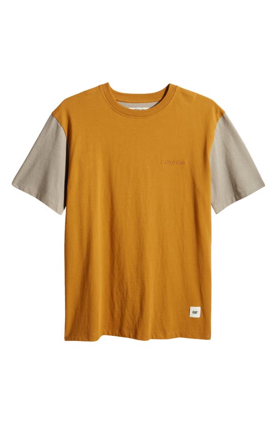 Shop Cat Wwr Colorblock T-shirt In Brown Multi