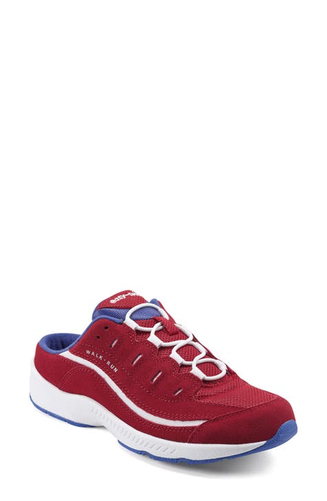 womens red athletic shoes