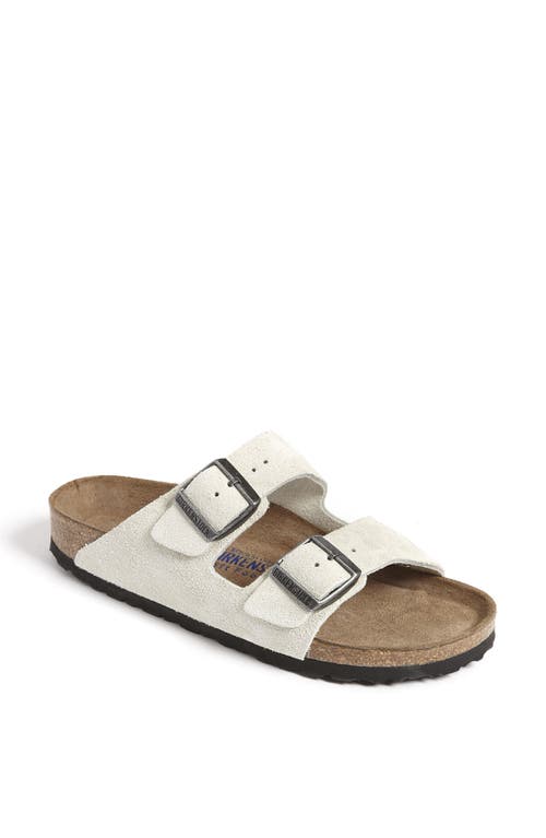 Shop Birkenstock Arizona Soft Footbed Slide Sandal In Antique White