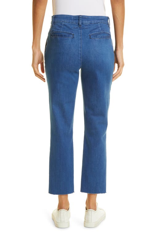 Frank & Eileen Wicklow Italian Denim Crop Chinos In Blue Denim Wash