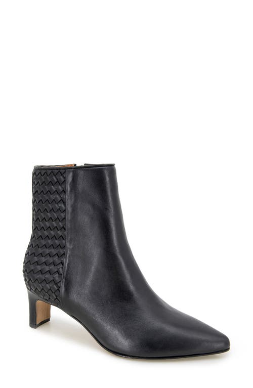 Shop Andre Assous André Assous Winter Pointed Toe Bootie In Black Woven