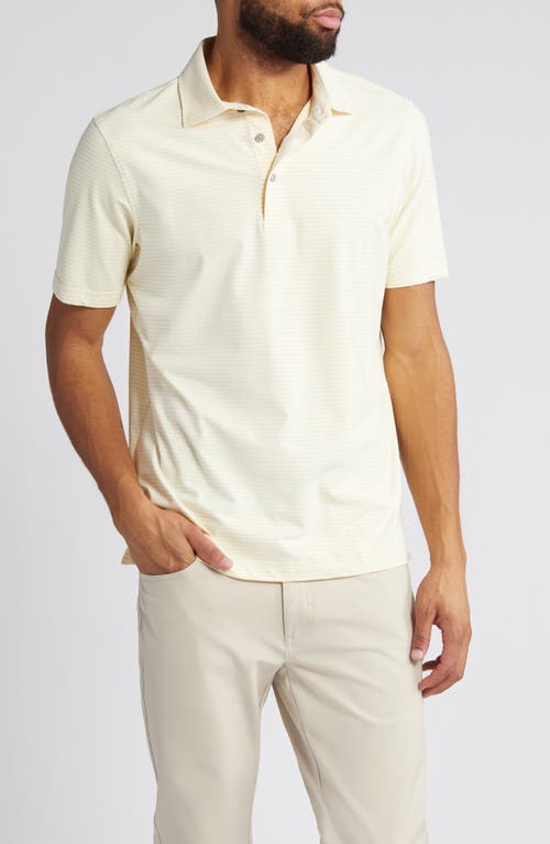 Prep Stripe Technical Jersey Polo in Soft Yellow