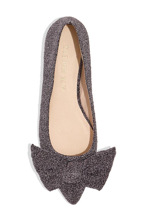 Shop Jack Rogers Debra Pointed Toe Flat In Anthracite Sparkle