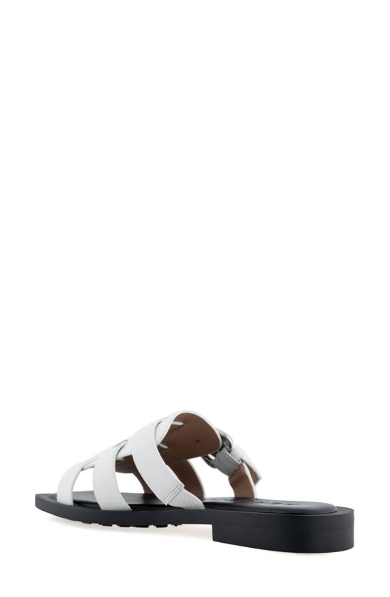 Shop Aerosoles St. Mark's Slide Sandal In White Leather