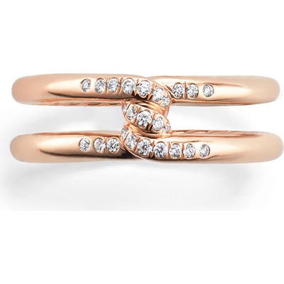 David Yurman Continuance Band Ring With Diamonds In 18K Gold, 6.5mm