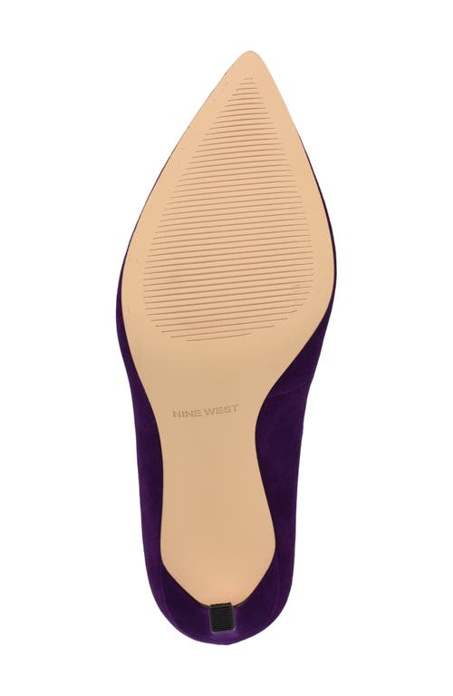 Nine West Tatiana Pointed Toe Pump In Dark Purple