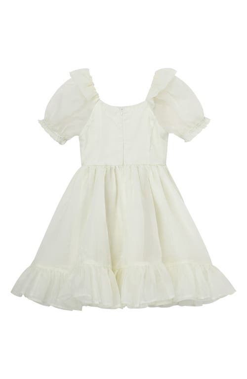 Habitual Kids Kids' Waterfall Ruffle Organza Party Dress In Off-white