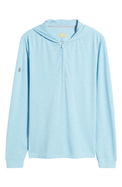 Shop Johnnie-o Nicklaus Performance Quarter Zip Hoodie In Permafrost