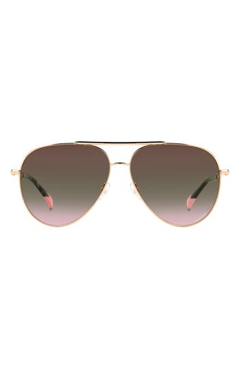 Missoni 57mm Gradient Aviator Sunglasses In Gold