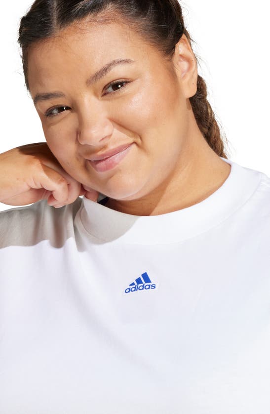 Shop Adidas Originals Adidas Future Icons 3-stripes Cotton T-shirt In White