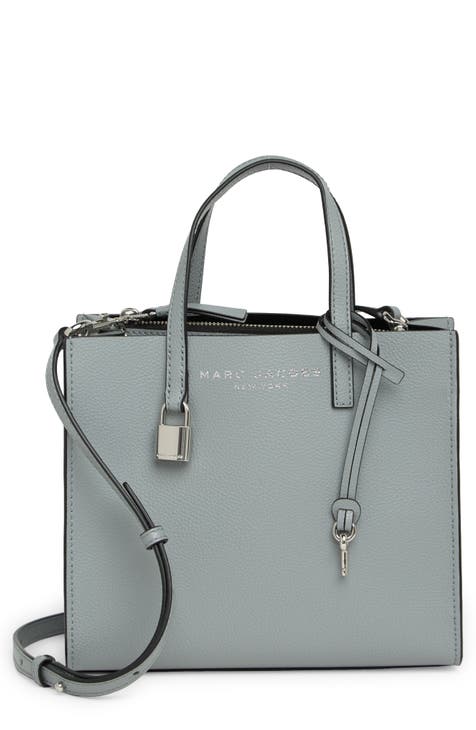 Ralph Lauren Womens Grey black trim Small Hand Bag Purse EXCELLENT