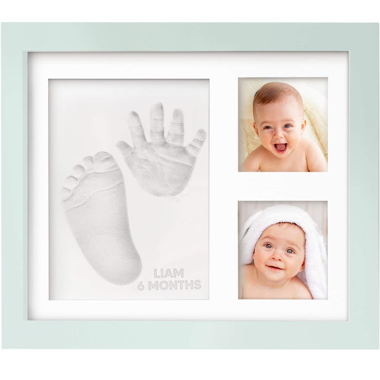 Keababies Baby Handprint & Footprint Keepsake Solo Frame In Sage