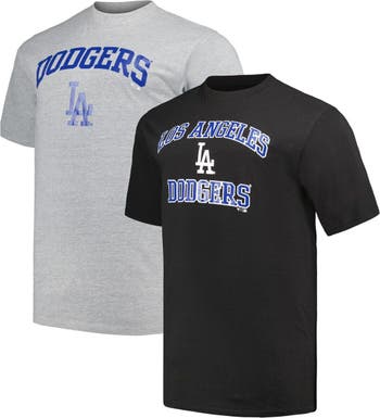 PROFILE Men's Profile Black/Heather Gray Los Angeles Dodgers Big & Tall  T-Shirt Combo Pack