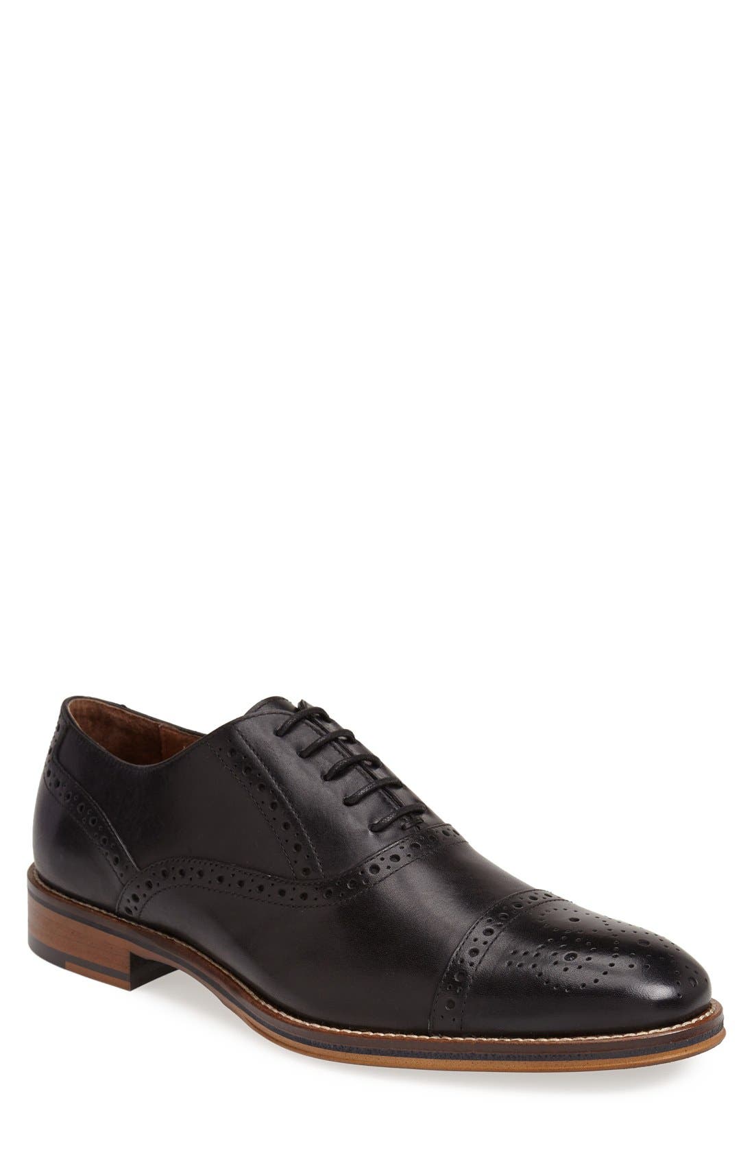 johnston & murphy conard dress casual cap toe oxford