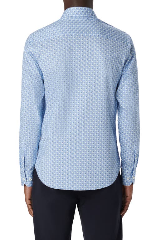 Shop Bugatchi James Ooohcotton® Geo Print Button-up Shirt In Periwinkle