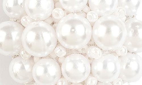 Deepa Gurnani Uma Faux Pearl Drop Earrings In Ivory