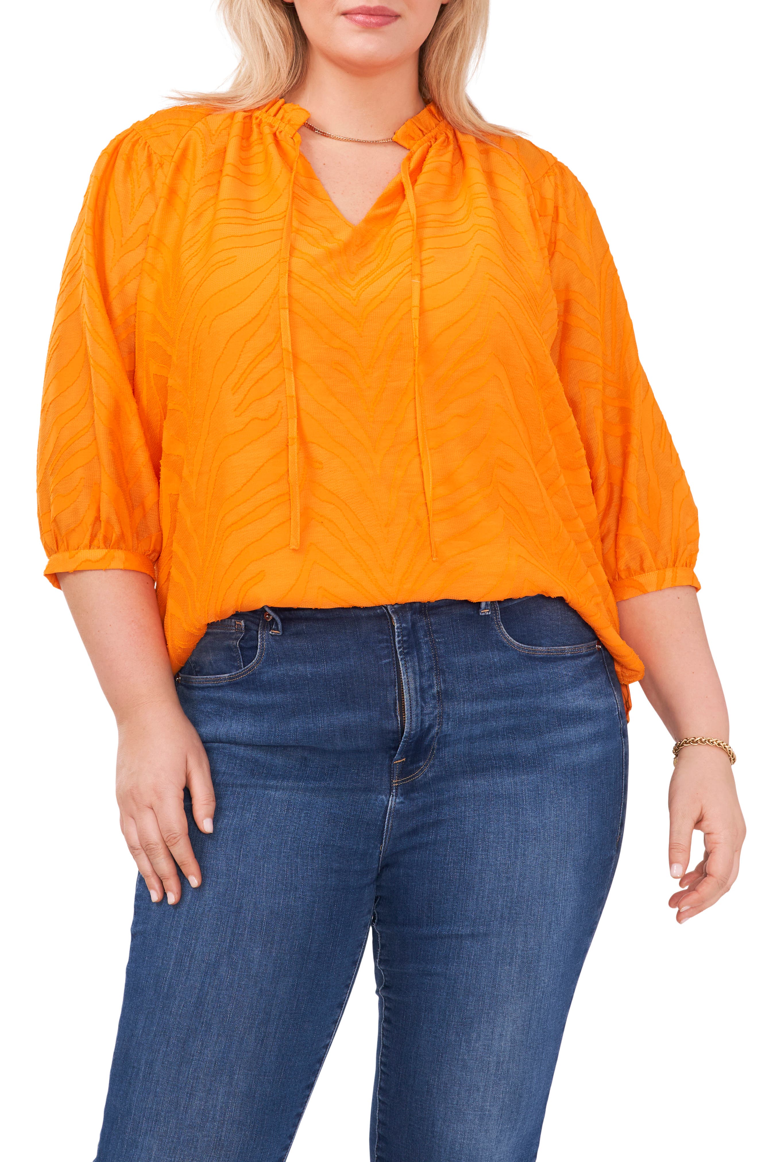 orange plus size jeans