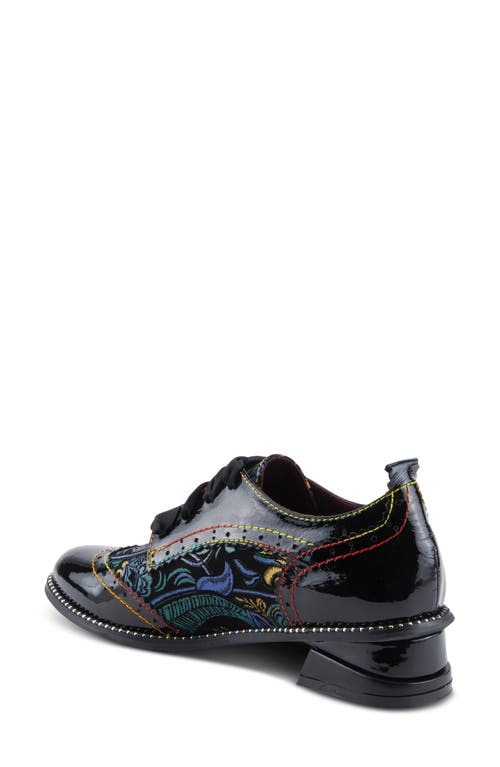 L'artiste By Spring Step Pradeep Wingtip Derby In Black Patent
