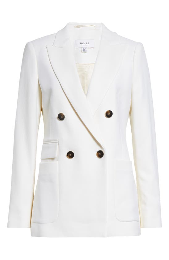 Shop Reiss Larsson Double Breasted Blazer In White