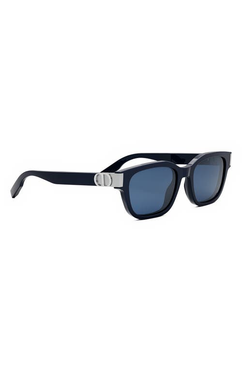 Shop Dior Cd Icon S1i 54mm Geometric Sunglasses In Shiny Blue/blue