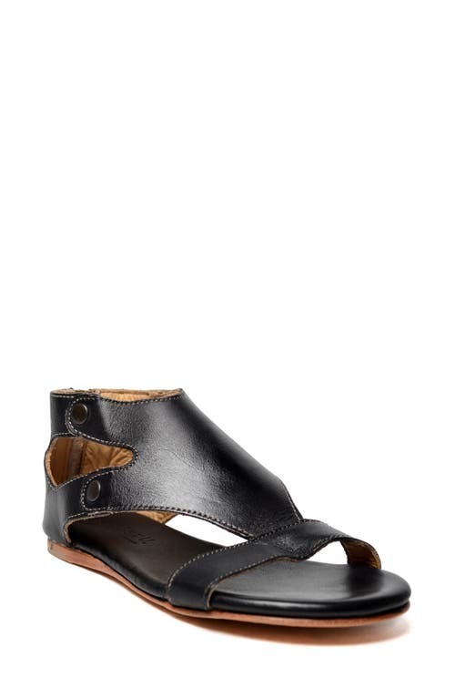 Soto Sandal in Black Rustic Leather