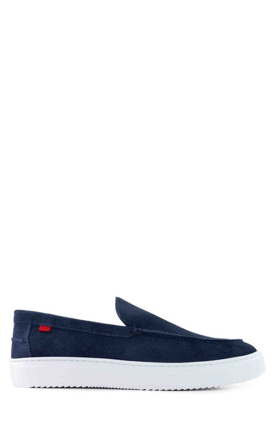 Shop Marc Joseph New York Florence Moc Toe Loafer In Navy Suede