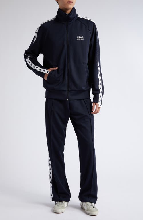 Golden Goose Trousers In Dark Blue/white